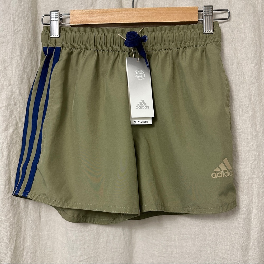 Adidas 2.5” Swim Shorts - Green & Blue